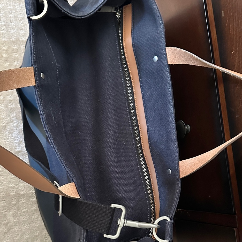 Jack Spade Men’s Navy Canvas Dipped Tote Bag - Picture 4 of 6